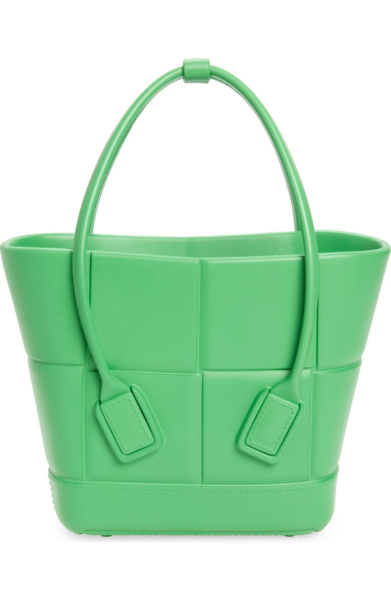 Bottega Veneta Mini Arco Embossed Rubber Tote, Main, color,