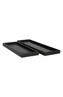 VIVIAN LUNE HOME Set of 2 Marble Trays