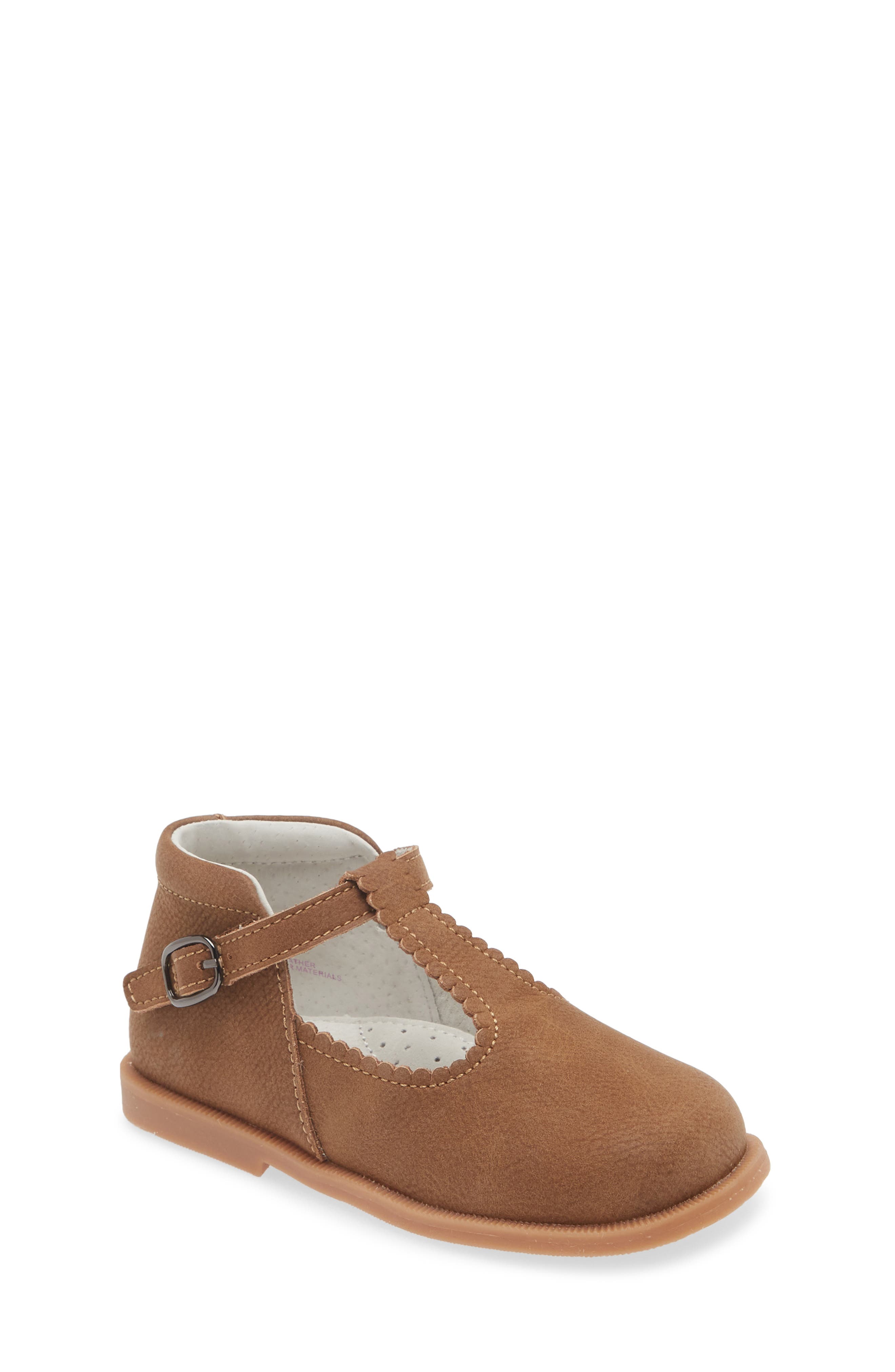 L'AMOUR Kids' Louise T-Strap Shoe, Main, color, Chestnut