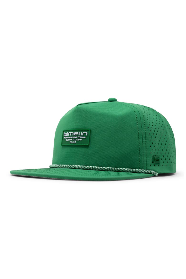 Coronado Brick Hydro Performance Snapback Hat, Main, color, KELLY GREEN