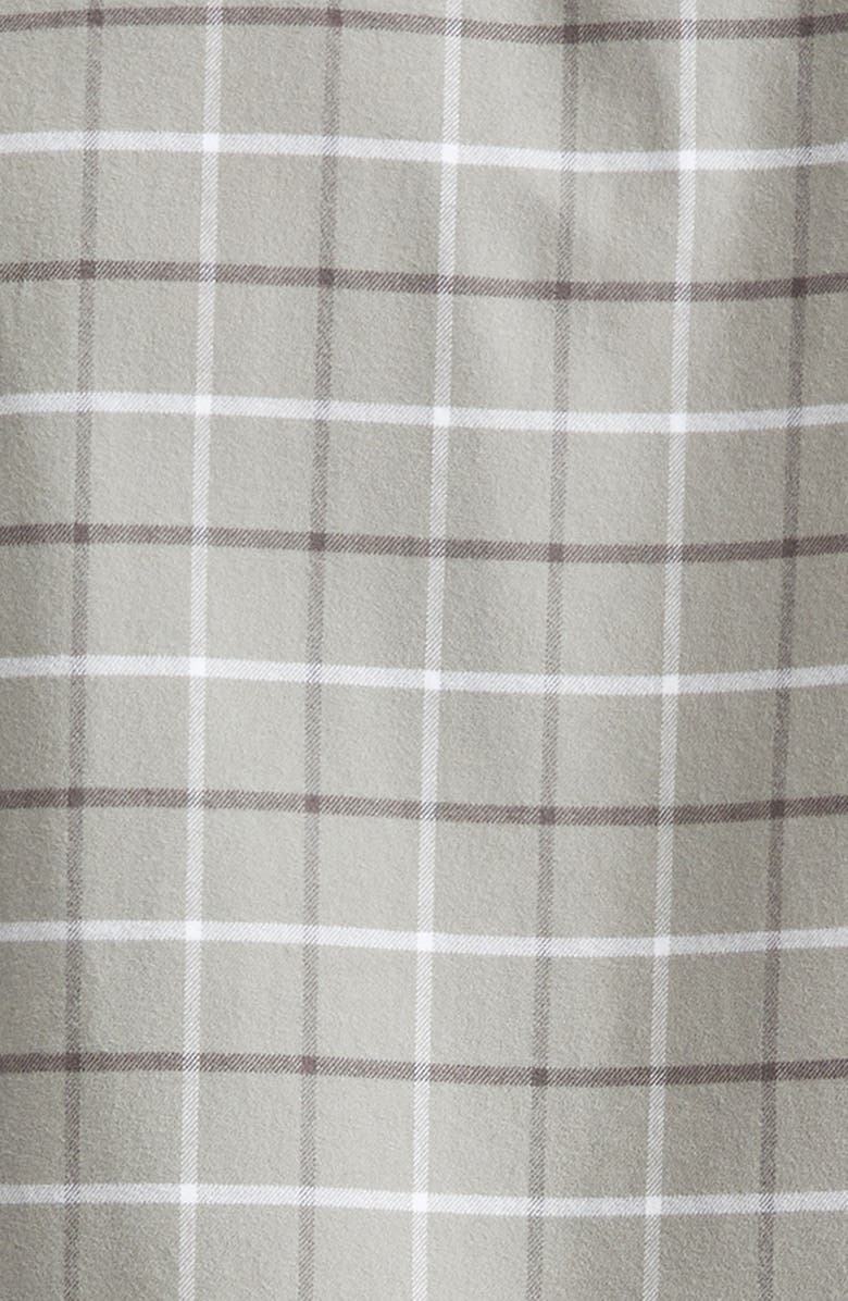 Thom Browne Straight Fit Check Cotton Flannel Button-Down Shirt, Alternate, color, 
