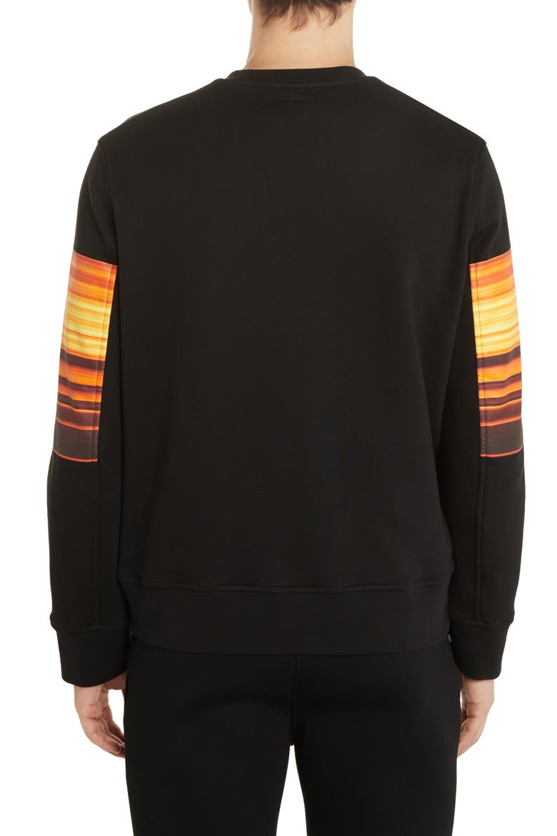 Flame Graphic Sweatshirt, Alternate, color, BLACK/ ORANGE
