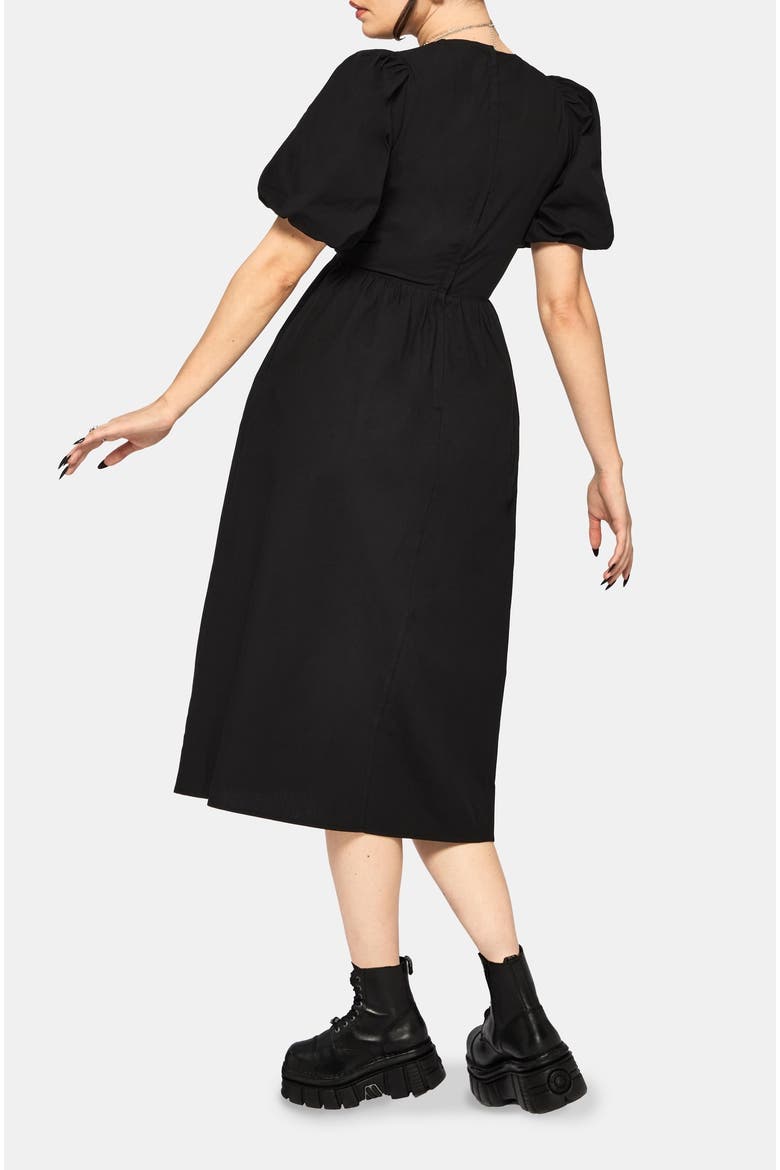 Fleux Phoenix Wrap Midi Dress, Alternate, color, Black