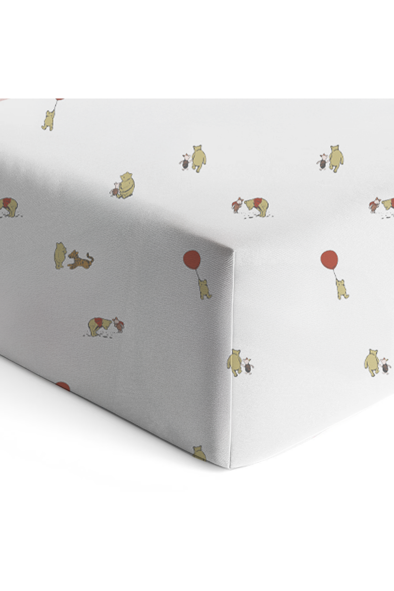 Crib sheet, Main, color, Pooh