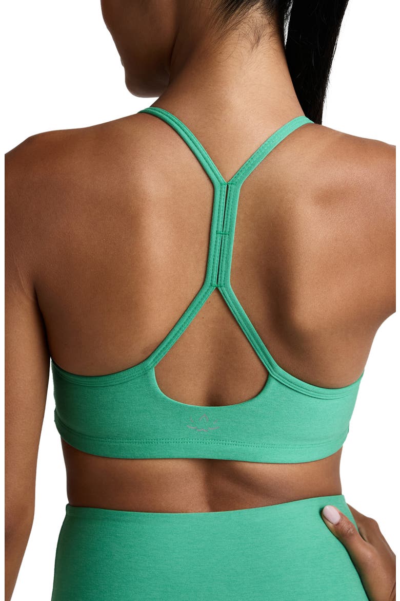 Space Dye Slim Racerback Sports Bra, Alternate, color, BRIGHT EMERALD HEATHER