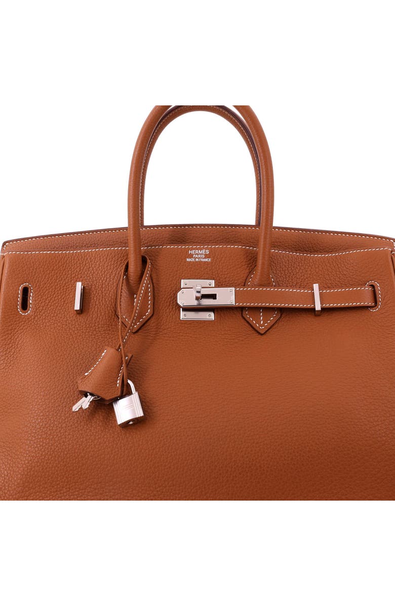 Pre-Owned Hermes Birkin Handbag Brown Togo with Palladium Hardware 35, Alternate, color, Gold