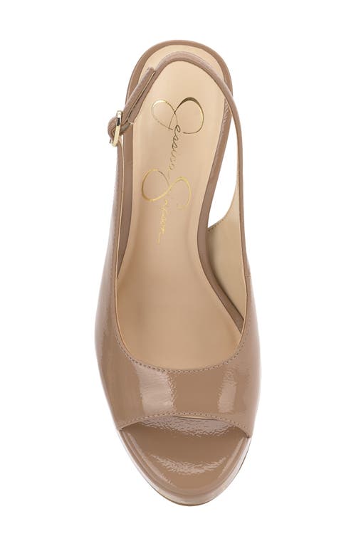 Jessica Simpson Sibilla Slingback Platform Sandal In Chai Latte