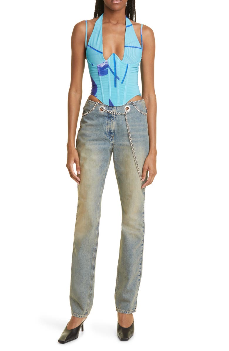 Miaou Talia Abstract Print Bustier Top, Alternate, color,