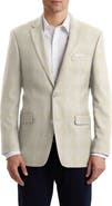Tommy Hilfiger Tan Blue Plaid Two Button Notch Lapel Sport Coat