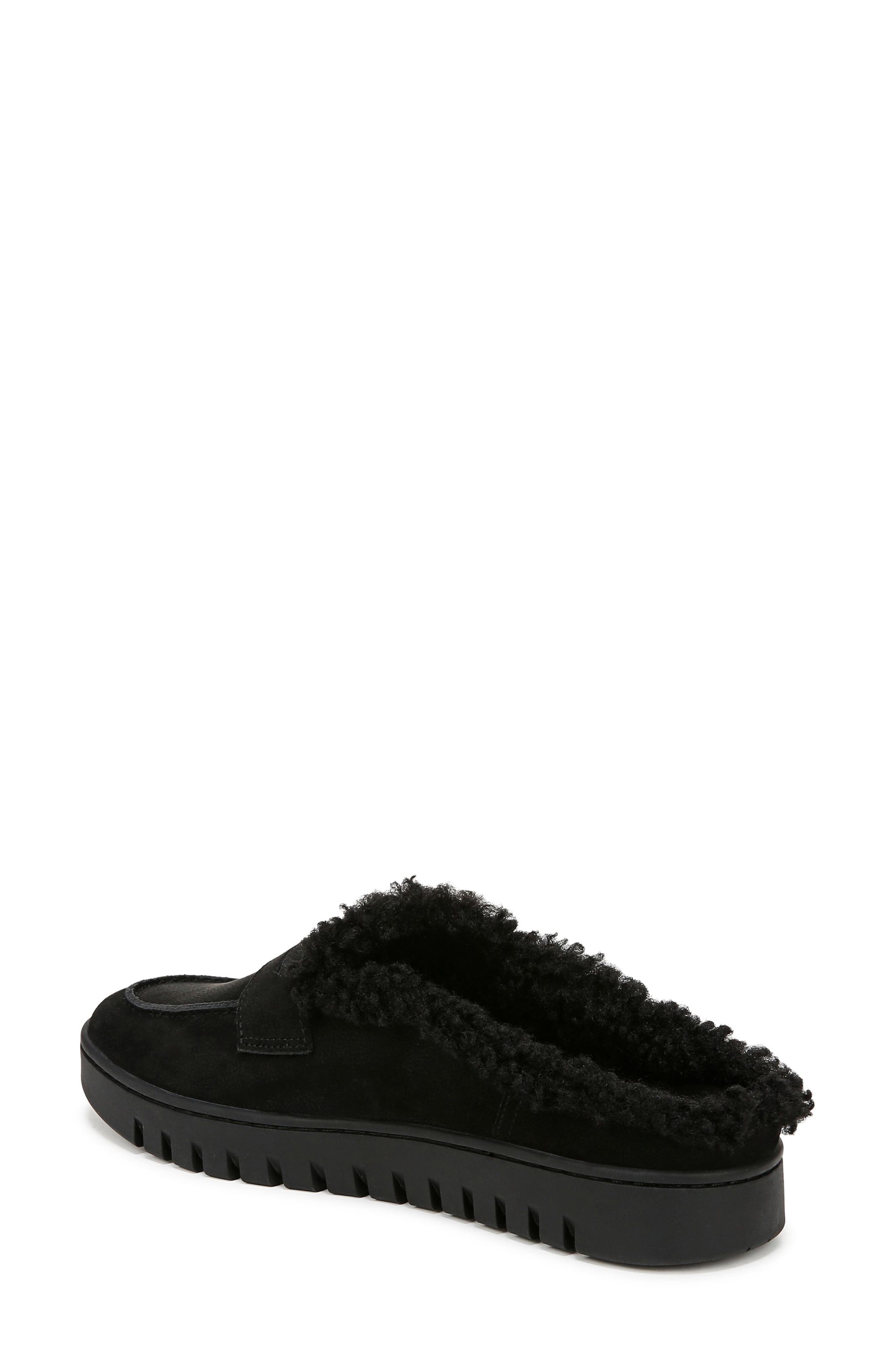 Vionic Uptown Faux Shearling Mule, Alternate, color, Black