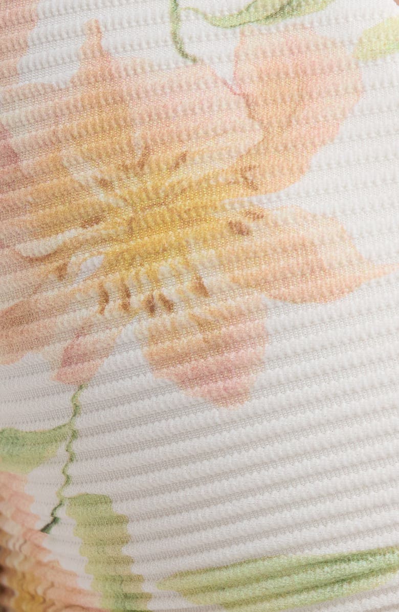 Billabong Day Driftin' Twist Bikini Top, Alternate, color, White Multi