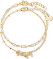 Brook and York Alex Stacked Bead & Link Bracelet Set