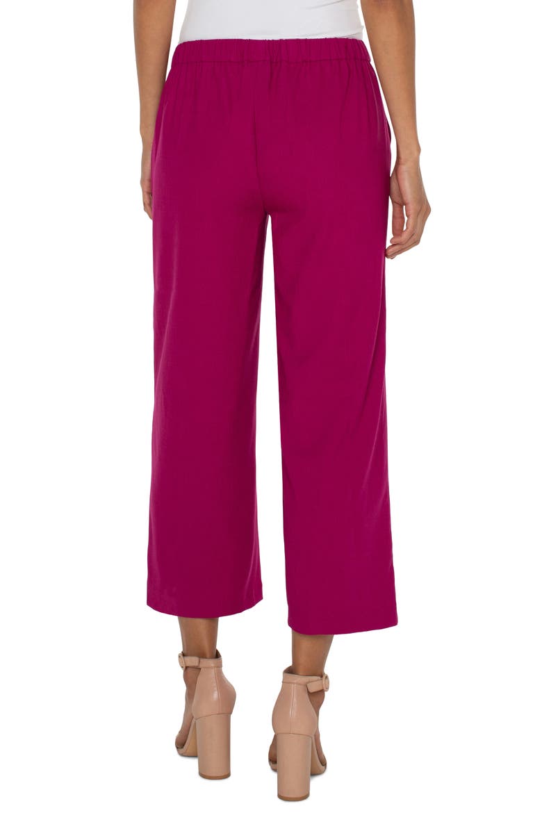 Pull-On Crop Wide Leg Pants, Alternate, color, FUCHSIA KISS