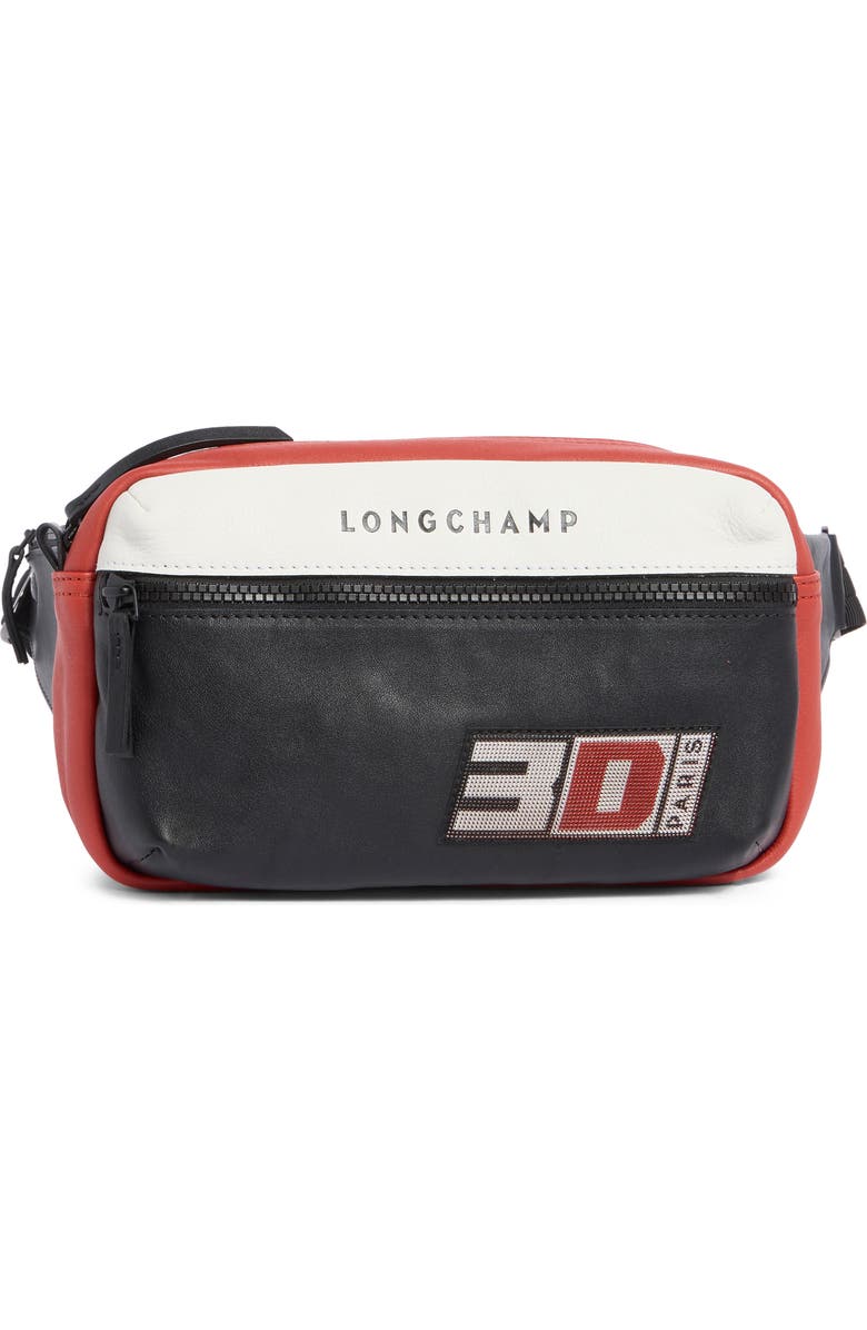 Longchamp 3D Sport Leather Belt Bag, Main, color, Brick