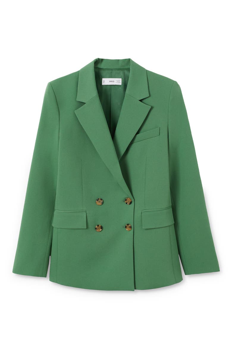 Double Breasted Blazer, Alternate, color, GREEN