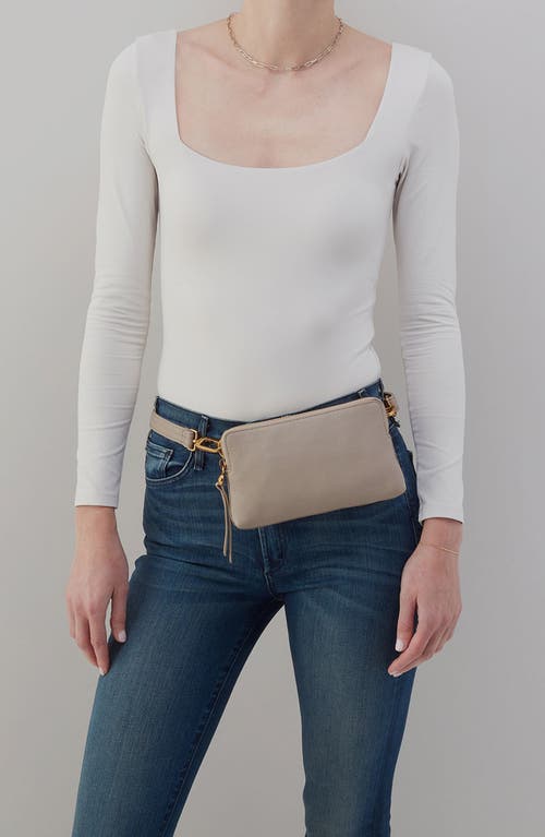 Hobo Slim Fern Leather Belt Bag In Taupe