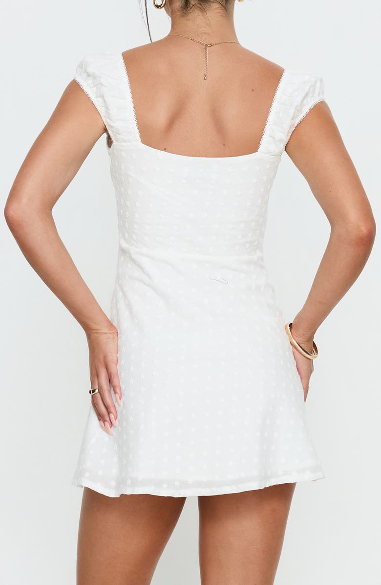 Princess Polly Seyani Eyelet Minidress, Alternate, color, White