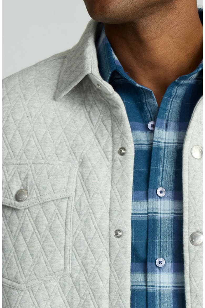 Braunfield Quilted Knit Overshirt, Alternate, color, GREY