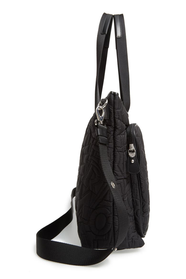Salvatore Ferragamo Poppins Nylon Diaper Bag, Alternate, color, NERO