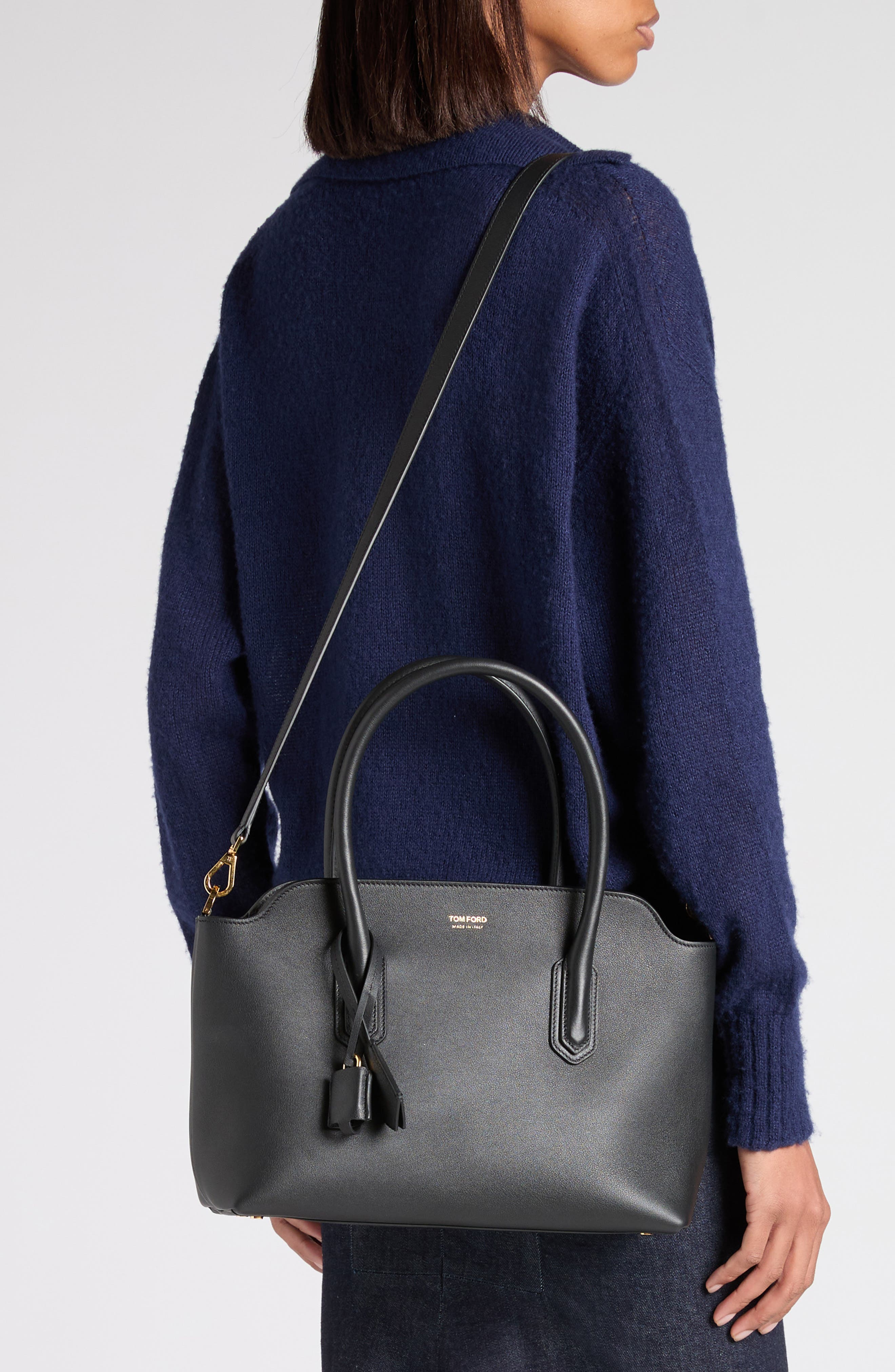 Женские сумки TOM FORD Medium Alexander Leather Tote — фото 7