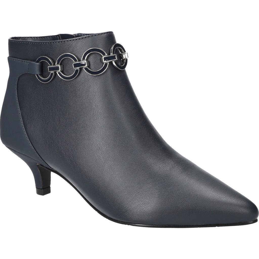 Easy Street Jinx Pointed Toe Kitten Heel Bootie In Black