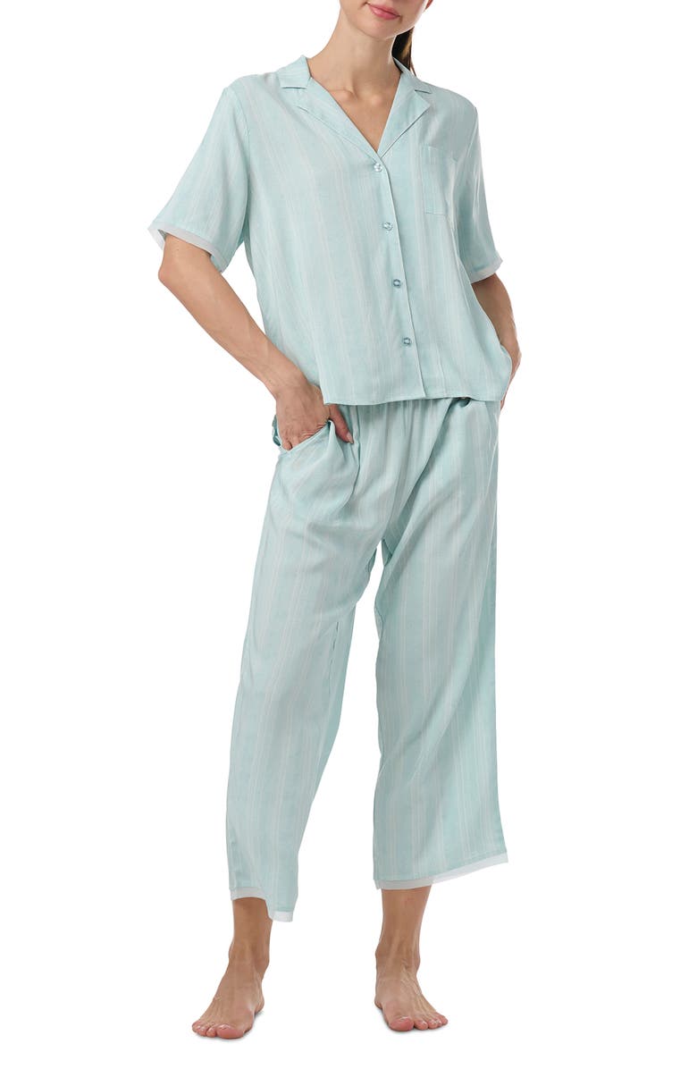 Splendid Notch Collar Pajamas, Main, color, Dashed Stripe