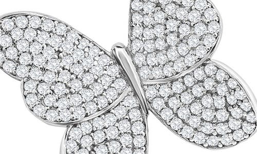 Suzy Levian Pavé Cubic Zirconia Butterfly Stud Earrings