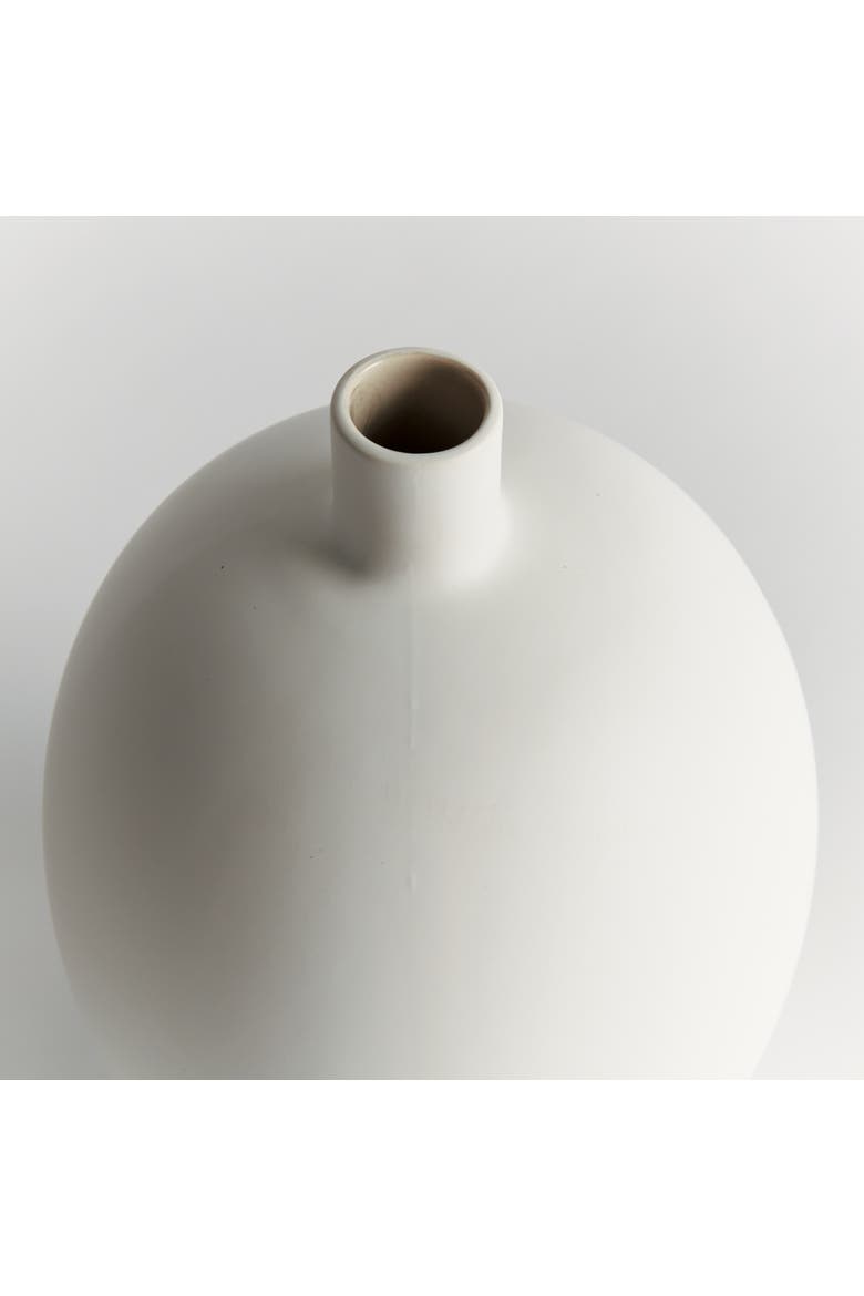 Barclay Butera Sandbar Vase Medium - White/Taupe Stoneware, Alternate, color, White