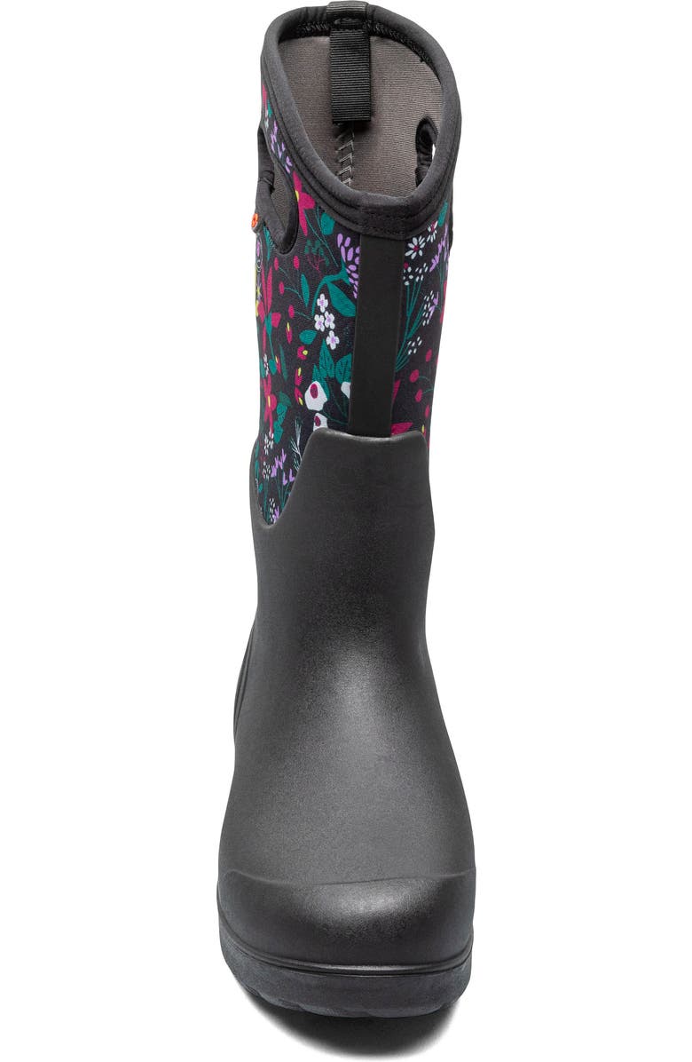Bogs Neo Classic Cartoon Flower Waterproof Rain Boot, Alternate, color,