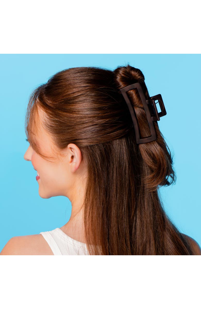 Gimme Beauty Thin Rectangle Claw Clip, Alternate, color, Brown