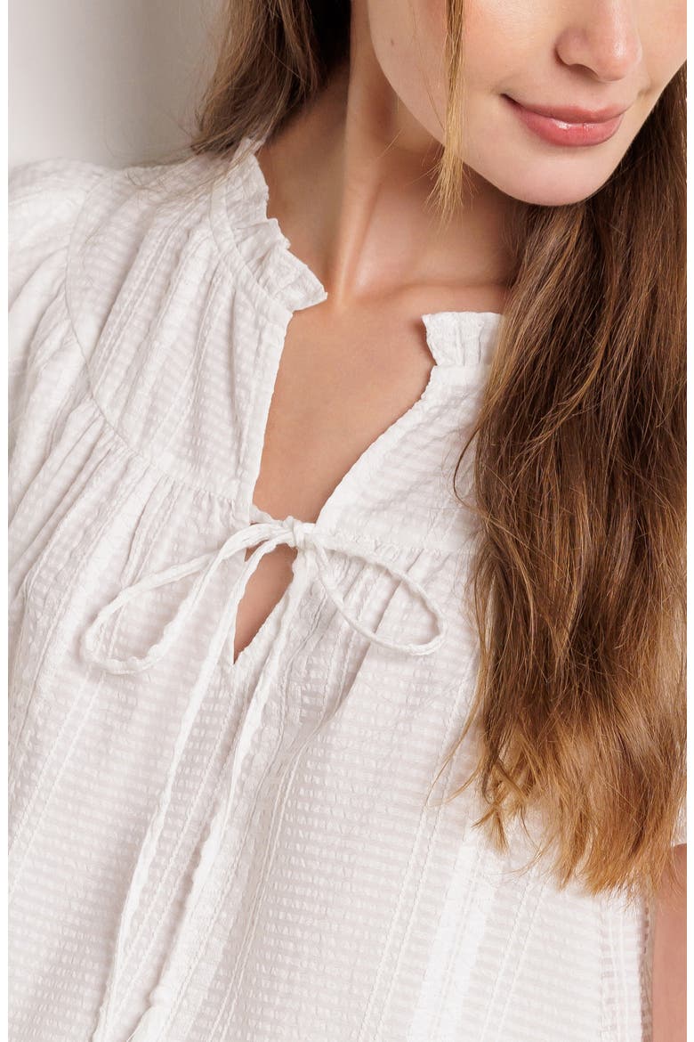 Flutter Sleeve Woven Top, Alternate, color, OFF WHITE