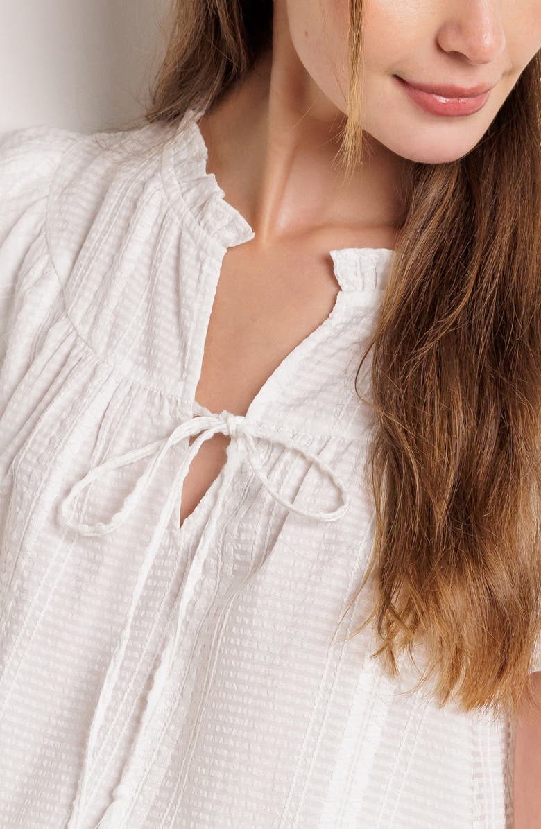 FLYING TOMATO Flutter Sleeve Woven Top, Alternate, color, Off White