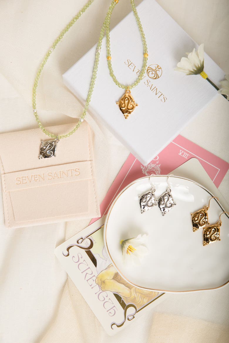 Leo Zodiac Choker Necklace, Alternate, color, White