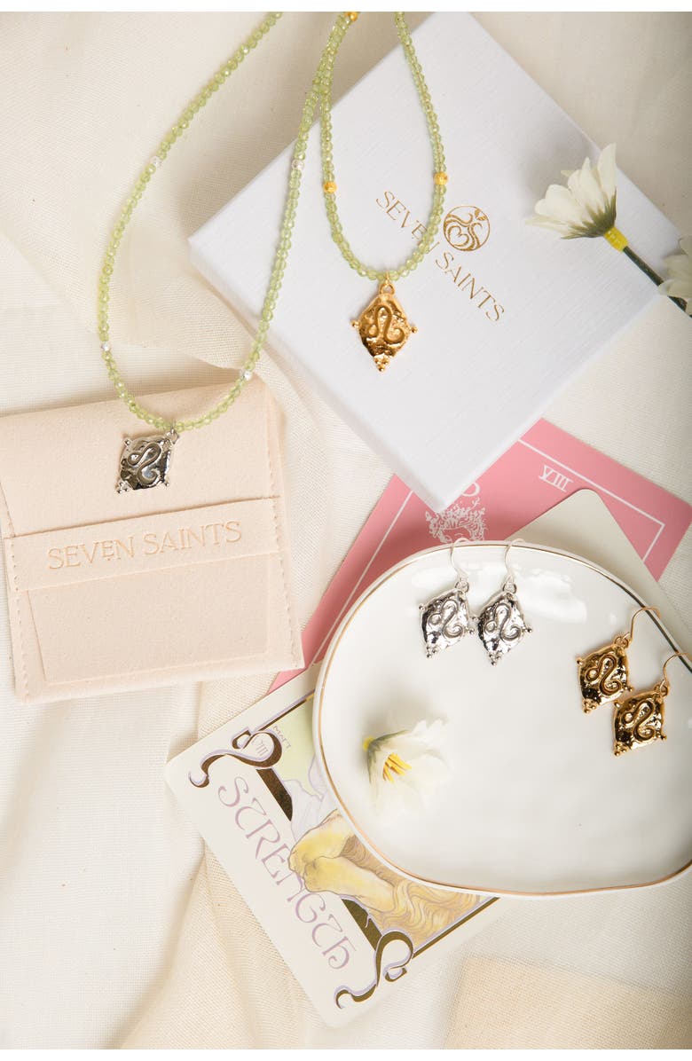 Seven Saints Leo Zodiac Choker Necklace, Alternate, color, Gold