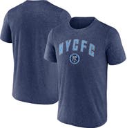 FANATICS Men's Fanatics  Heather Navy New York City FC Drop Kick T-Shirt