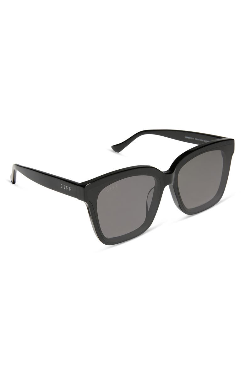DIFF Meredith II 59mm Square Sunglasses, Alternate, color, Black / Grey