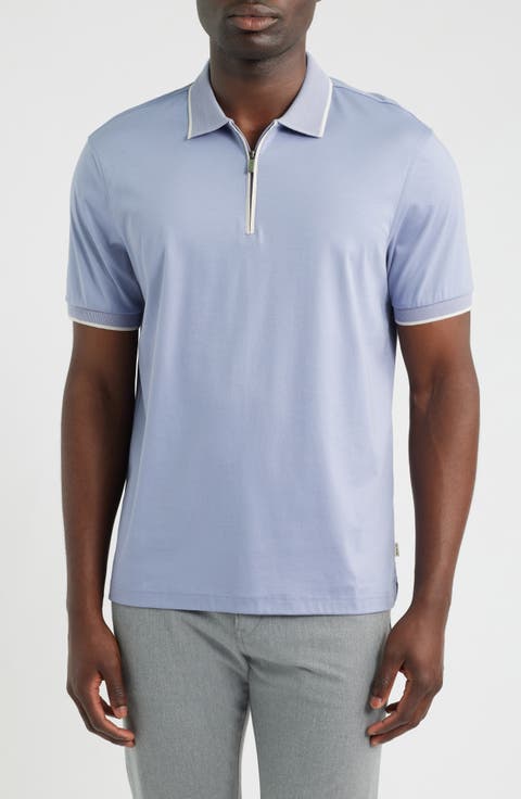 Pima Cotton Quarter Zip Polo