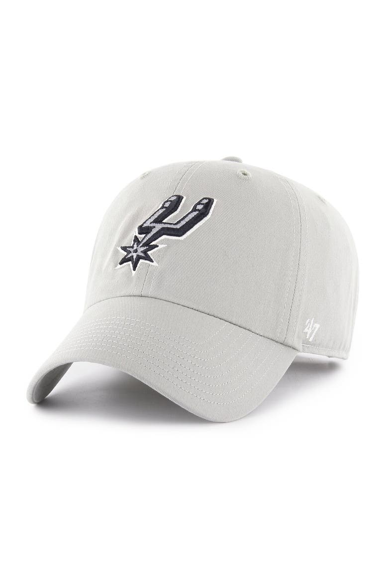 Men's '47 Silver San Antonio Spurs Clean Up Adjustable Hat, Main, color, Silver