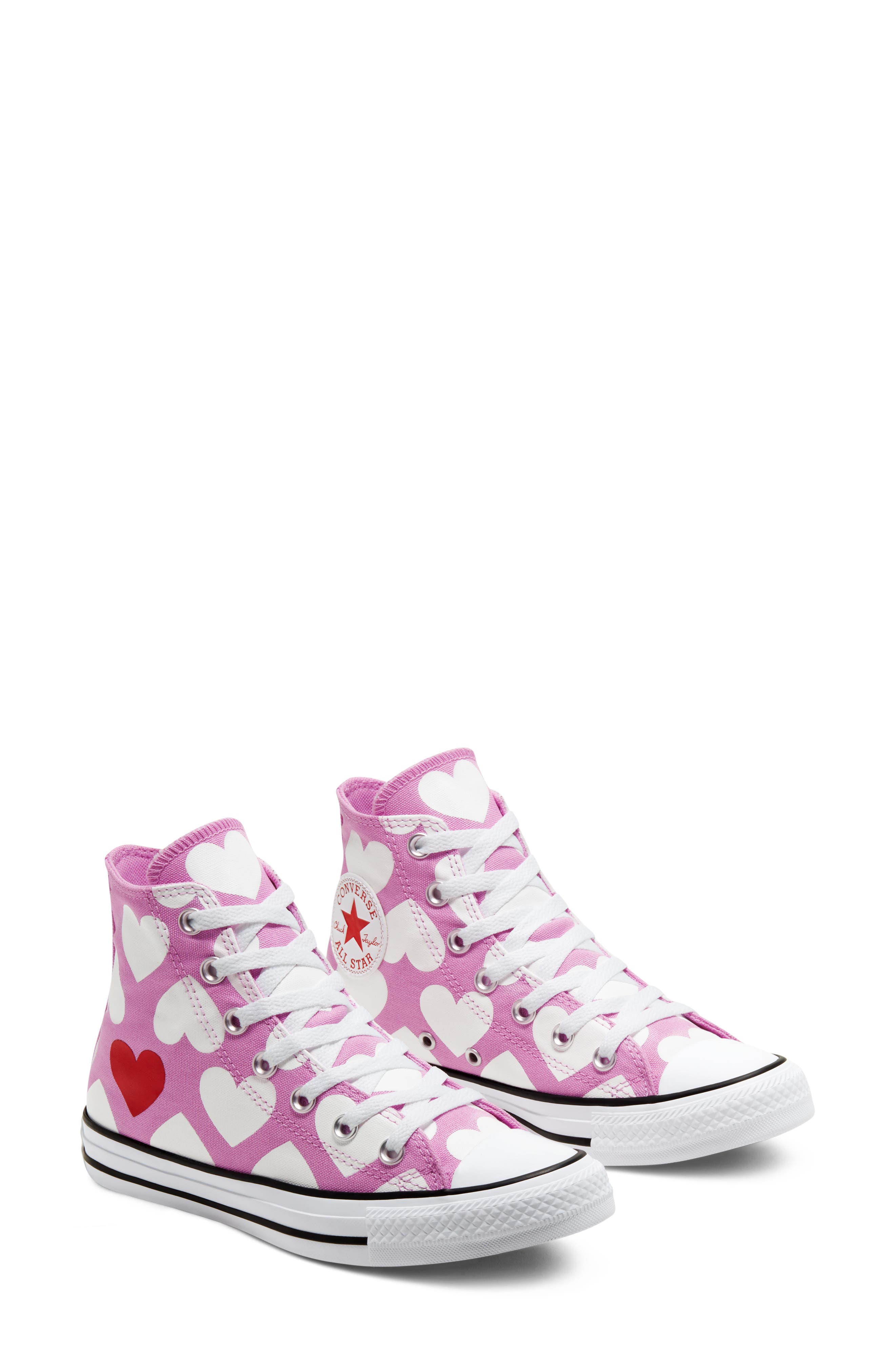 Converse Chuck Taylor<sup>®</sup> All Star<sup>®</sup> Heart High Top Sneaker, Main, color, 