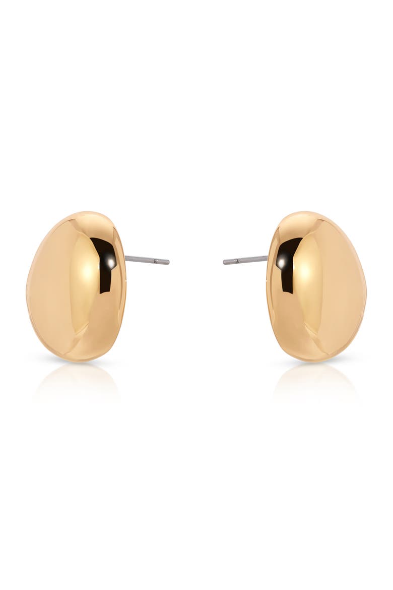 Polished Pebble Drop Earrings, Main, color, GOLD