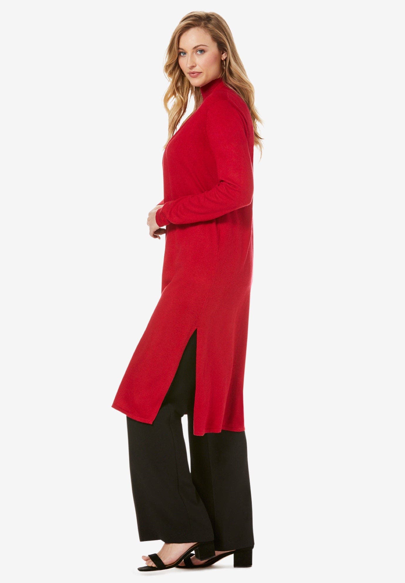 Jessica London Carefree Cashmere Blend Duster Sweater (Plus) (Women ...