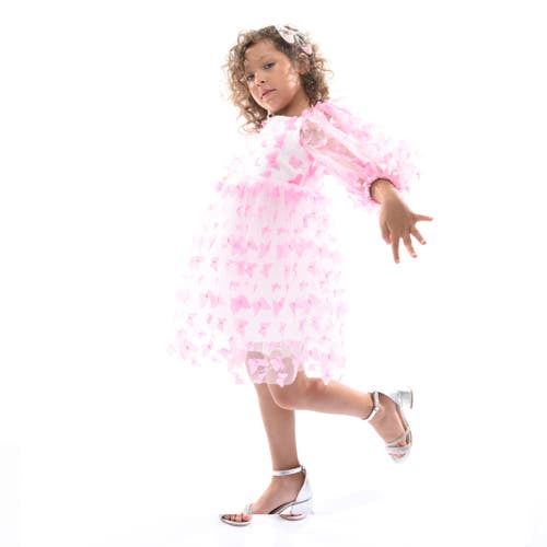 Tulleen Bell Mariposa Butterfly-appliqué Dress In Pink