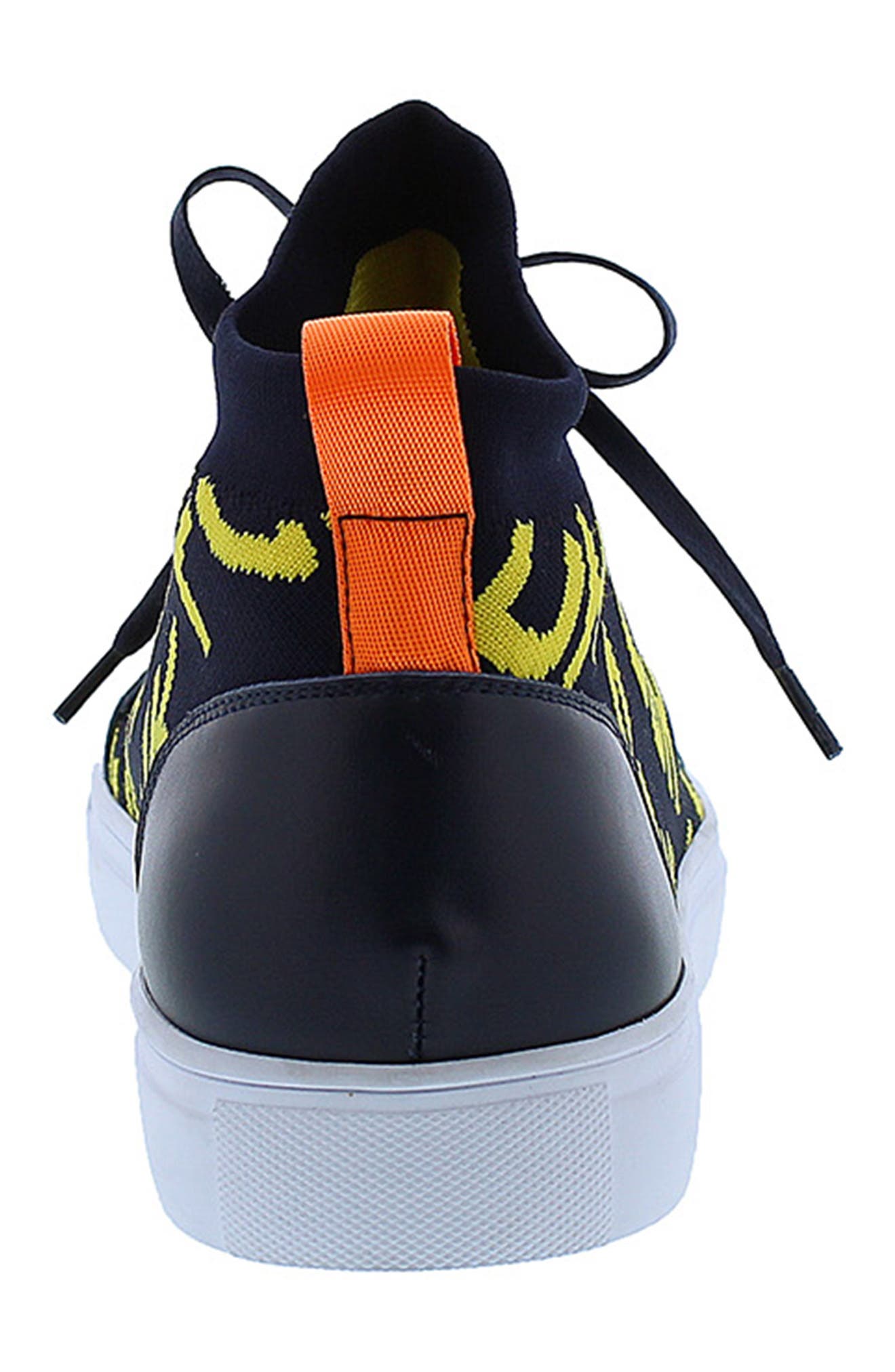 Kona Signature Leather Sock Sneaker, Alternate, color, NAVY