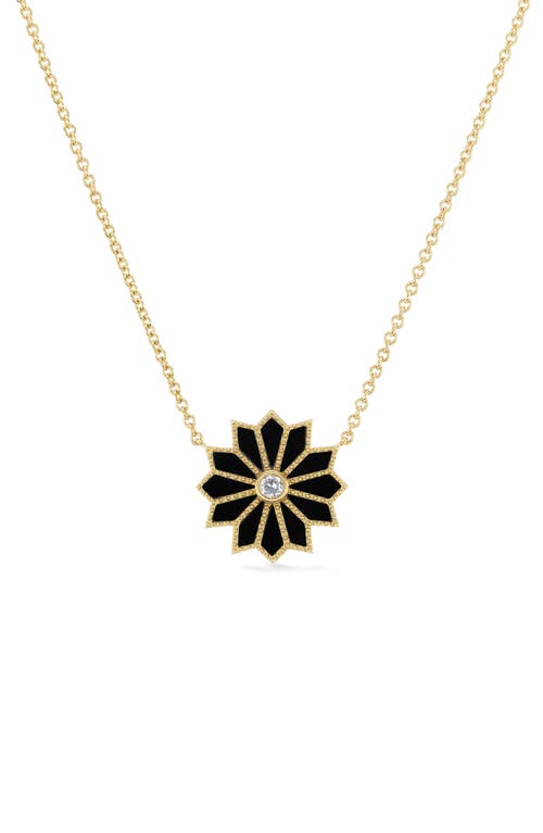 Orly Marcel Mini Sacred Flower Pendant Necklace in Black  product
