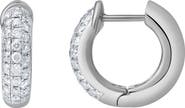 LuvMyJewelry Embrace 10K Gold Diamond Huggie Earrings - 0.85 CT