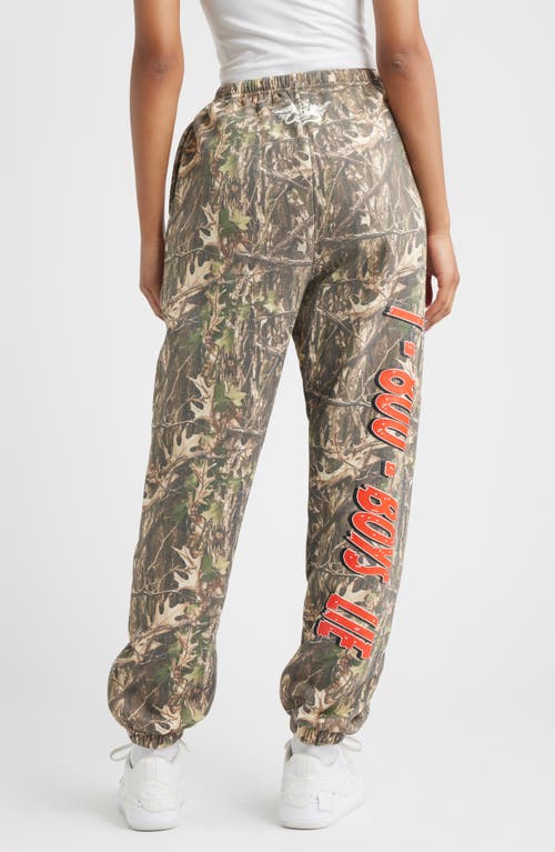 Boys Lie 1-800-manhunt Kimmy Camo Cotton Blend Sweatpants In Multi