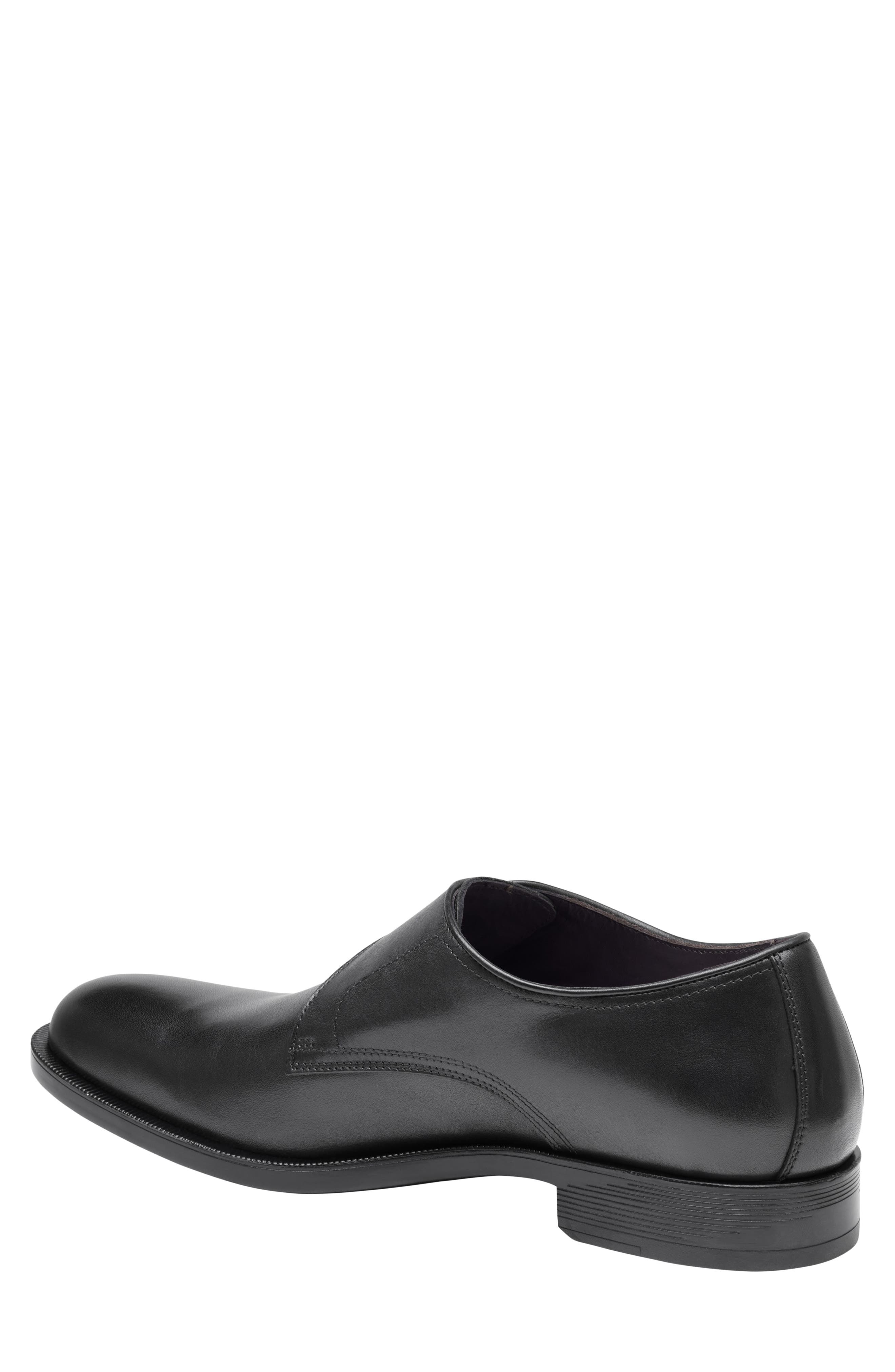 Redford Single Buckle Monk Strap Shoe, Alternate, color, BLACK FULL GRAIN