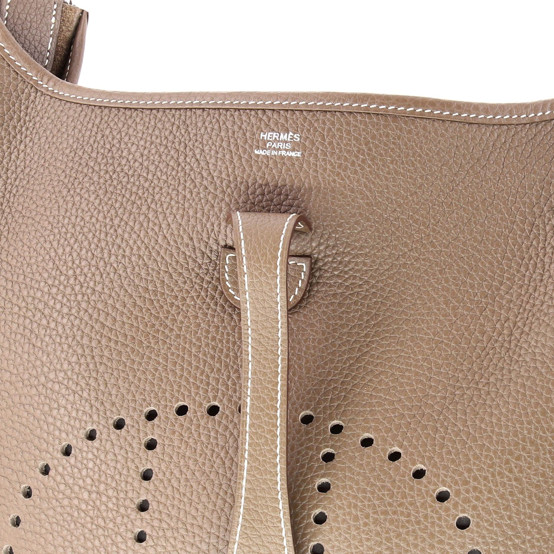 Pre-Owned Hermes Evelyne Bag Gen III Clemence PM, Alternate, color, Etoupe