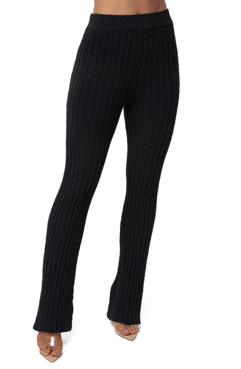 Lanah Rib Knit Flare Pants