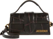 Jacquemus Le Bambino Croc-Embossed Leather Shoulder Bag